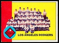 1963 Topps Bb- #337 Los Angeles Dodgers