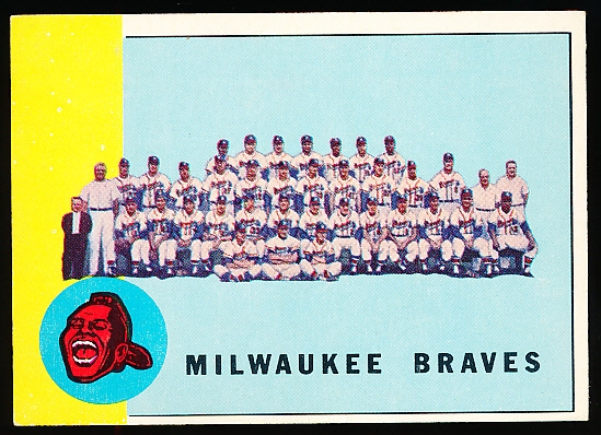 1963 Topps Bb- #503 Milwaukee Braves