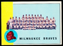 1963 Topps Bb- #503 Milwaukee Braves