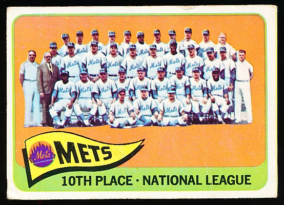 1965 Topps Bb- #551 NY Mets Team- Hi# 