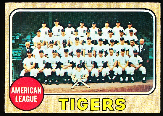 1968 Topps Baseball- #528 Detroit Tigers Team