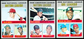 1970 Topps Baseball- 3 Diff Leader Cards