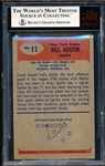 1955 Bowman Football- #11 Bill Austin, Giants- BVG 5.5 (Ex+)