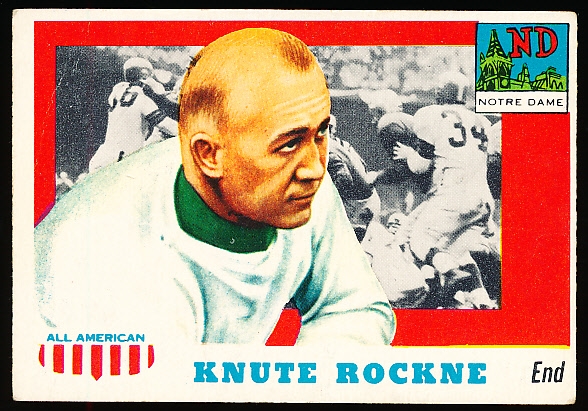1955 Topps All American Football- #16 Knute Rockne, Notre Dame