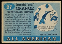 1955 Topps All American Football- #27 Red Grange, Illinois