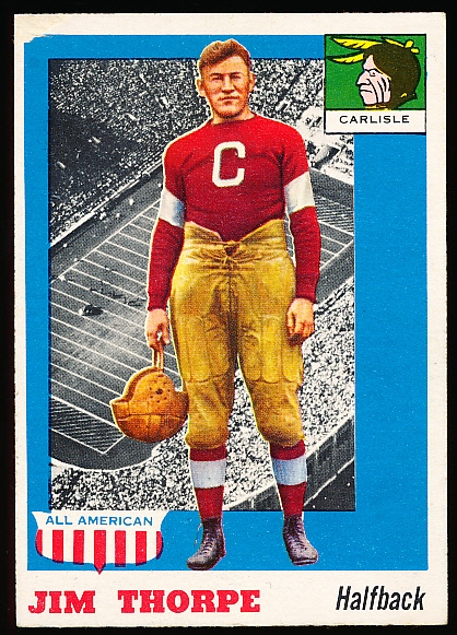 1955 Topps All American Football- #37 Jim Thorpe, Carlisle