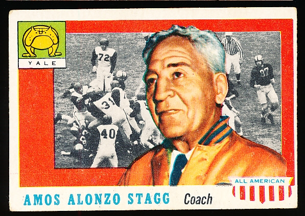 1955 Topps All American Football- #38 Amos Alonzo Stagg, Yale