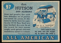 1955 Topps All American Football- #97 Don Hutson, Alabama