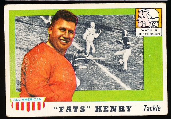 1955 Topps All American Football- #100 Fats Henry, Washington & Jefferson