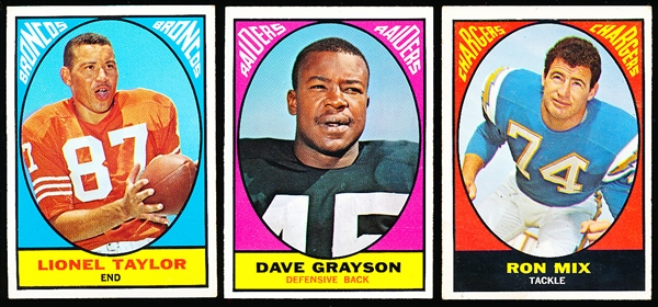 1967 Topps Football- 3 Diff