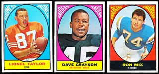 1967 Topps Football- 3 Diff