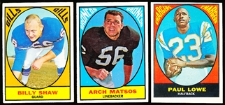 1967 Topps Football- 3 Diff