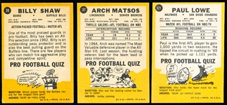 1967 Topps Football- 3 Diff