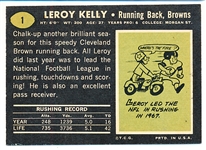 1969 Topps Fb- #1 Leroy Kelly, Browns