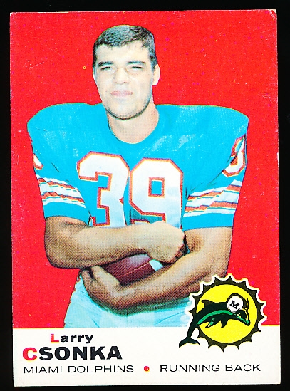 1969 Topps Fb- #120 Larry Csonka, Dolphins RC