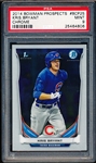 2014 Bowman Chrome Prospects Bb- #BCP25 Kris Bryant, Cubs- PSA Graded MINT 9