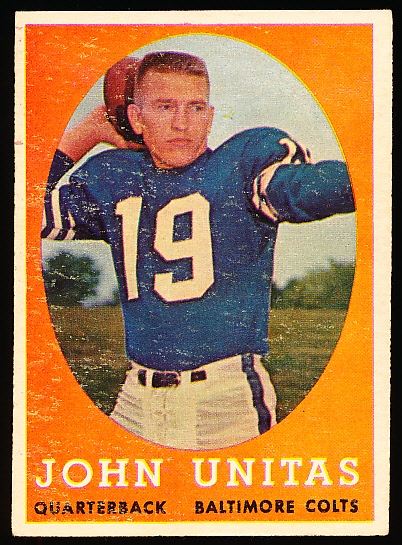 1958 Topps Football- #22 John Unitas, Colts