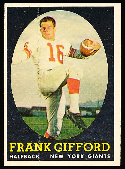 1958 Topps Football- #73 Frank Gifford, Giants