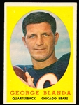 1958 Topps Football- #129 George Blanda, Bears