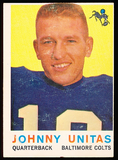 1959 Topps Football- #1 John Unitas, Colts