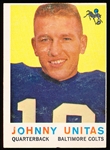 1959 Topps Football- #1 John Unitas, Colts