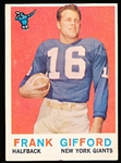 1959 Topps Football- #20 Frank Gifford, Giants