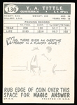1959 Topps Football- #130 Y. A. Tittle, 49ers