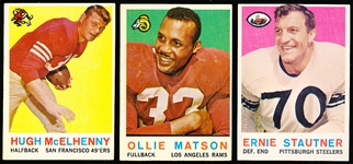 1959 Topps Football- 3 Diff