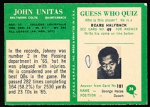 1966 Philly Football- #24 John Unitas, Colts