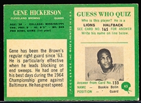 1966 Philly Fb- #45 Gene Hickerson RC, Browns