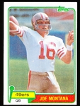 1981 Topps Football- #216 Joe Montana RC, 49ers