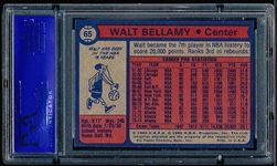 1974-75 Topps Basketball- #65 Walt Bellamy, Jazz- PSA Nm-Mt 8