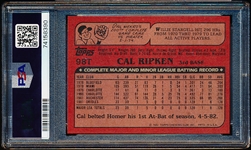1982 Topps Baseball Traded- #98 Cal Ripken Jr- PSA Nm-Mt 8