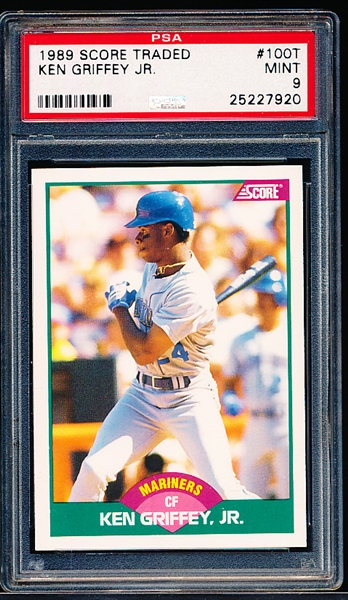 1989 Score Baseball Traded- #100T Ken Griffey Jr- PSA Mint 9