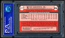 1989 Topps Baseball Traded- #41T Ken Griffey Jr- PSA Mint 9