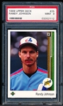 1989 Upper Deck Baseball- #25 Randy Johnson RC- PSA Mint 9