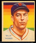 1934-36 Diamond Stars Bb- #61 Billie Werber, Boston Red Sox- 1935 Green Back