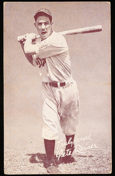 1939-46 Salutation Baseball Exhibit- Truly Yours, Pete Reiser- Made in USA bot rt