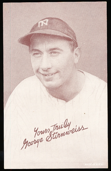 1939-46 Salutation Baseball Exhibit- Yours Truly, George Stirnweiss