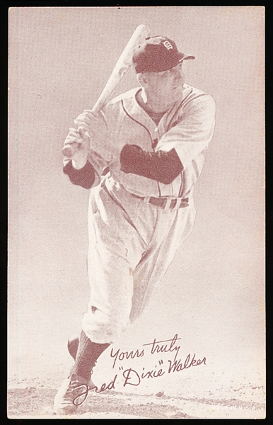 1939-46 Salutation Baseball Exhibit- Yours Truly, Dixie Walker- “D” on Cap