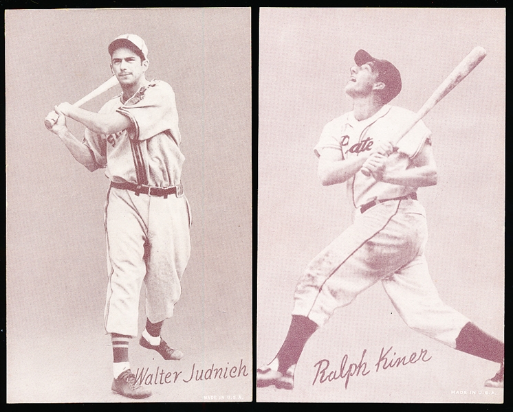 1947-66 Baseball Exhibits- 2 Cards