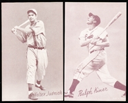 1947-66 Baseball Exhibits- 2 Cards