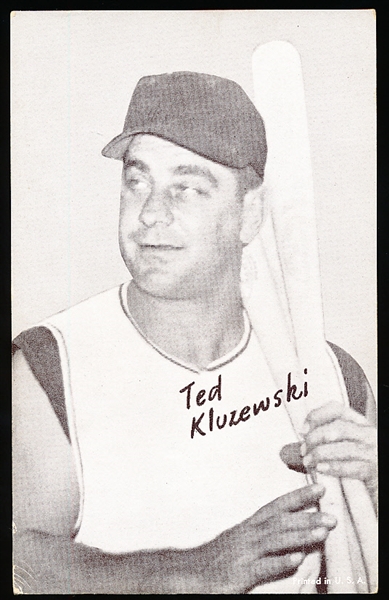1947-66 Baseball Exhibit- Ted Kluszewski- Plain Uniform (Holding Bats)