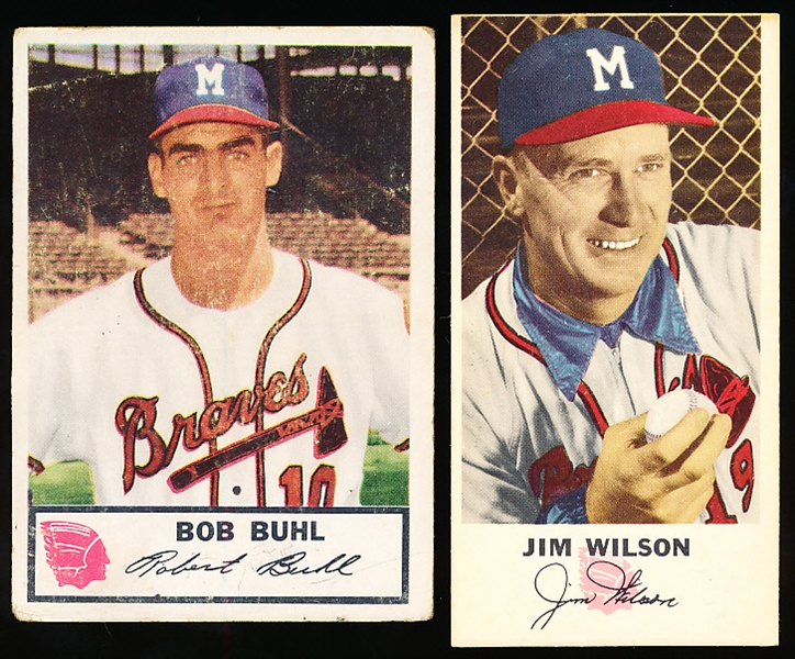 1953/54 Johnston Cookies Braves- 2 Diff
