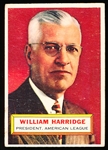 1956 Topps Baseball- #1 William Harridge- White Back