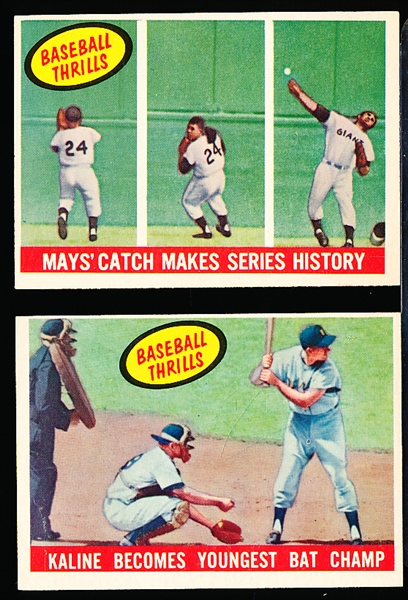 1959 Topps Bb- 2 Diff Baseball Thrills