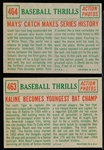 1959 Topps Bb- 2 Diff Baseball Thrills