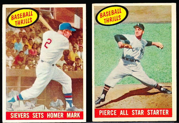 1959 Topps Bb- 2 Diff Baseball Thrills