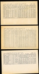 1962 Stat back Baseball Exhibits- 3 Diff- Black Print Back