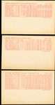 1963 Stat back Baseball Exhibits- 3 Diff- Red Print Backs